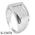 American Style 925 Silver Jewelry Hip Hop Mens or Women Ring Rhodiun.